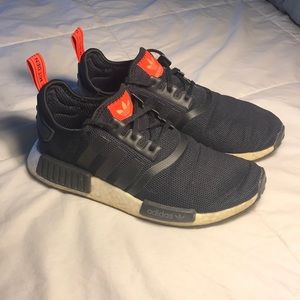 Men’s black and red NMD’s